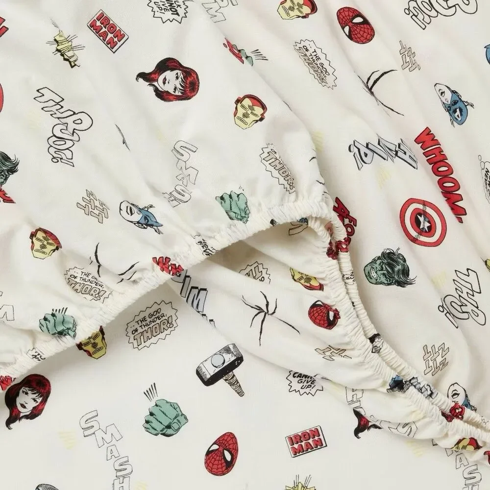 Marvel Collection Pillowfort Full Icons Kids Sheet Set New Without Tags